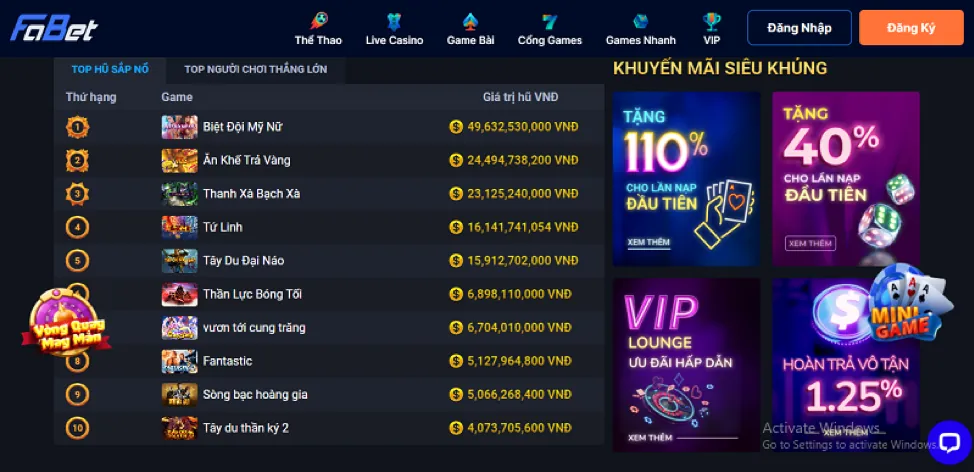Cá cược thể thao tại Winclub